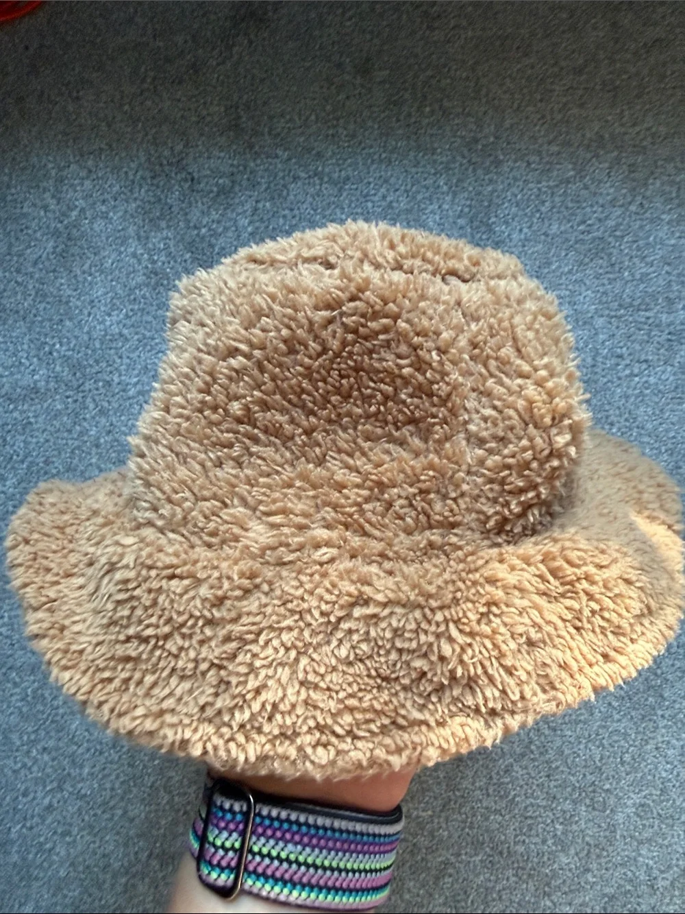 Amazon Kids Brown Teddy Fleece Matching Set with Bucket Hat